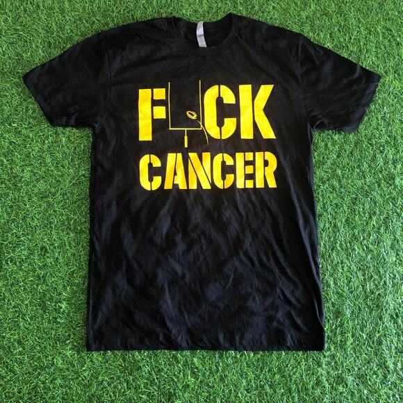 Next Level Other - Men’s Black Football F Cancer Graphic Tee